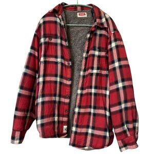 Fleece lined Wrangler plaid flannel size M